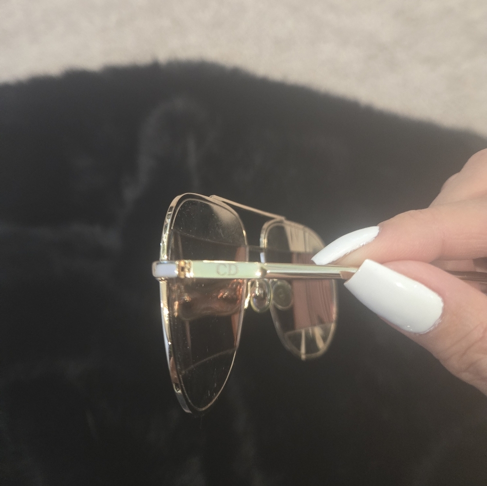 Dior Pink And Gold Aviator Sunglasses - Picture 12 of 12
